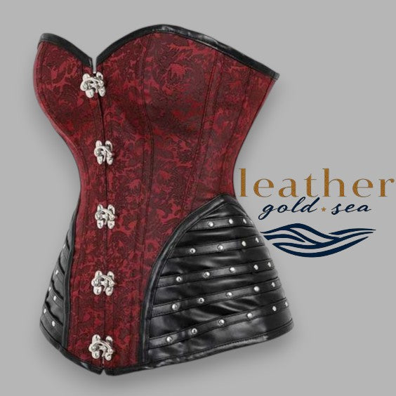leather red corset