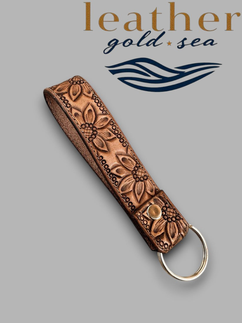 leather western keychain