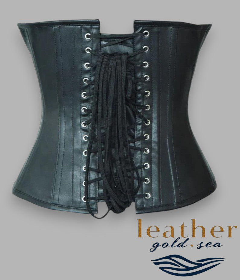 Black Leather Corsets