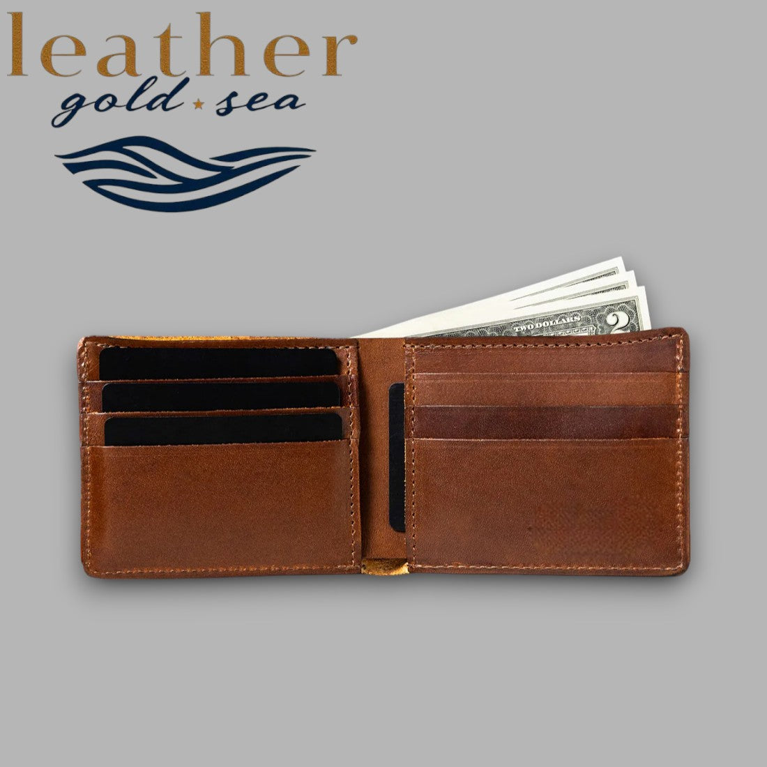 custom hand tooled leather wallet
