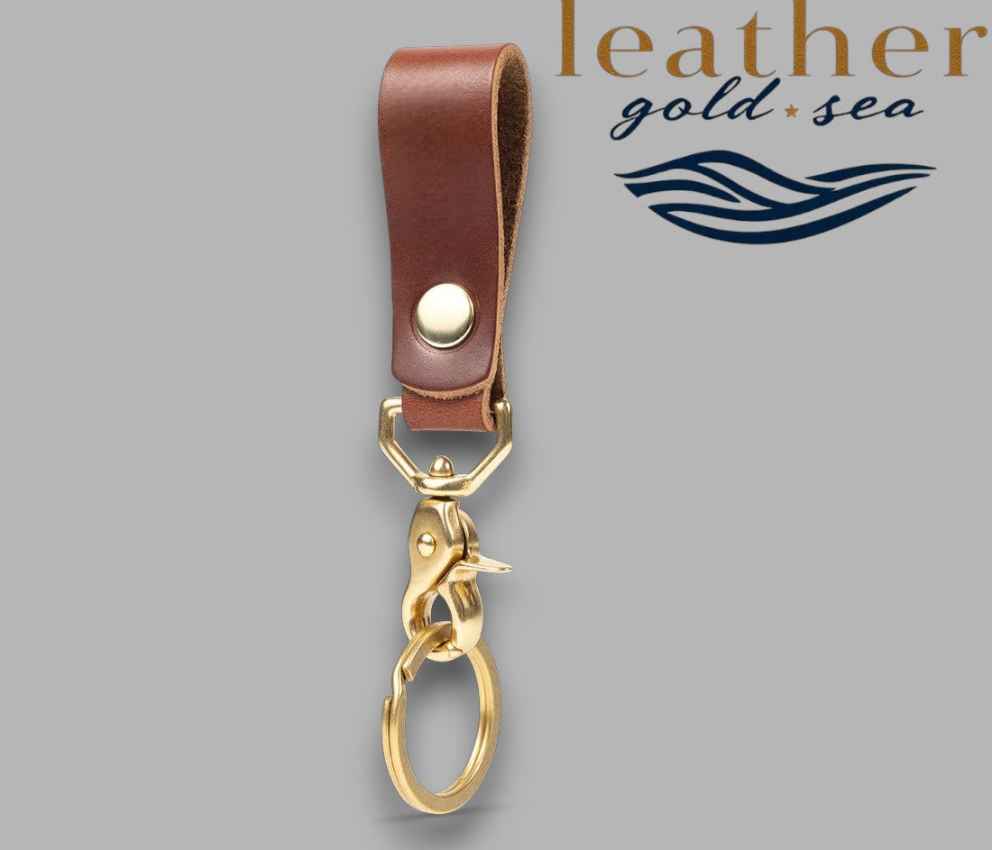 leather key fob keychain