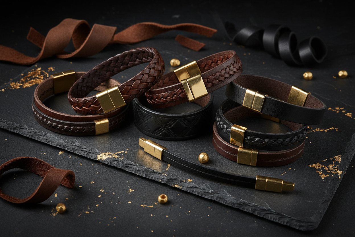 handmade leather braceles