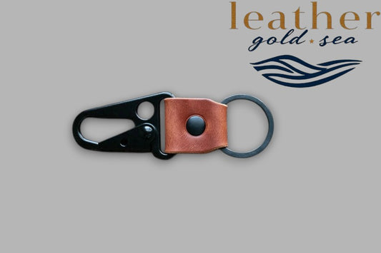 leather clip keychain