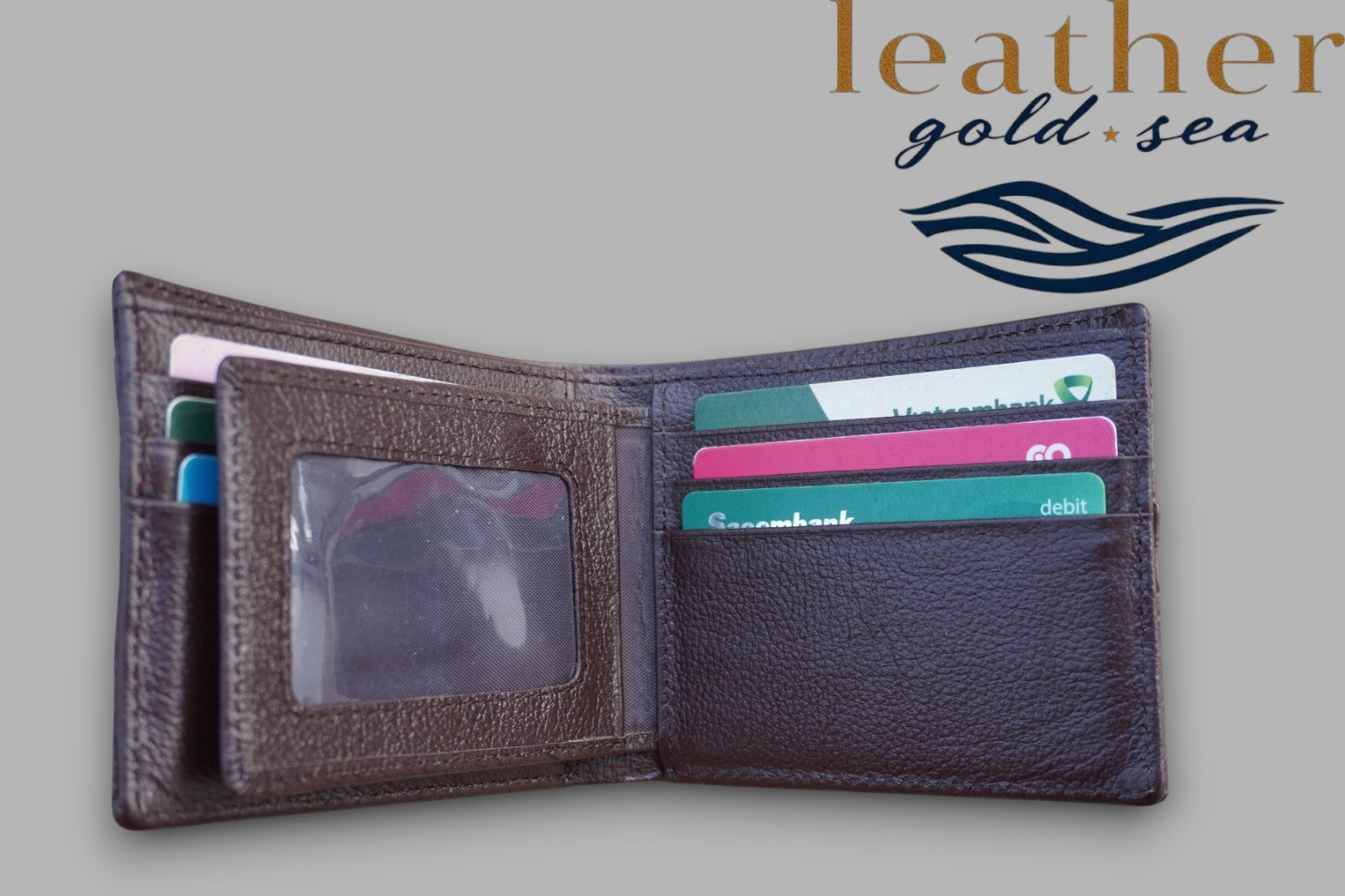 mens leather bifold wallet