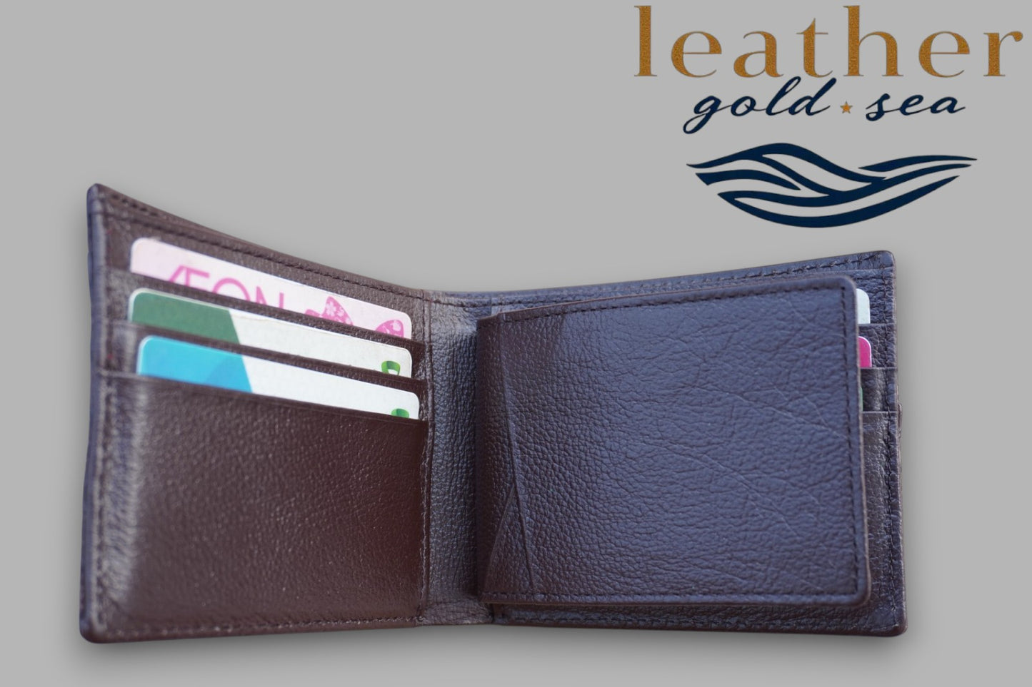 trifold leather wallet