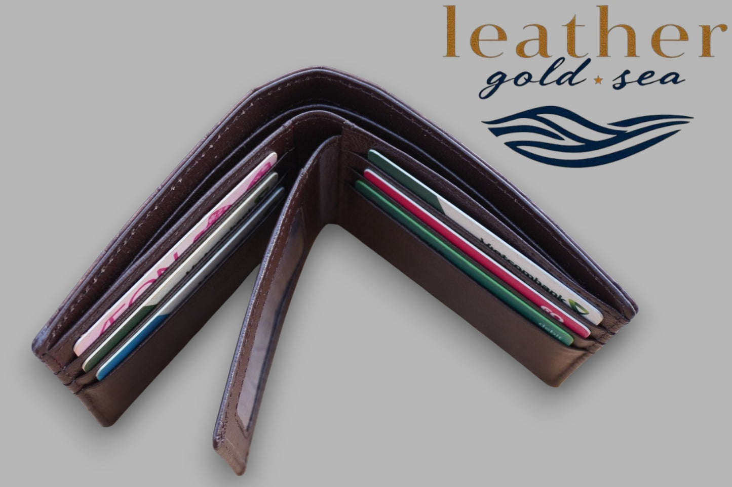 mens trifold leather wallet