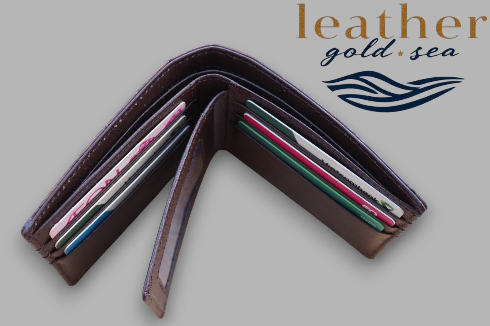 mens trifold leather wallet