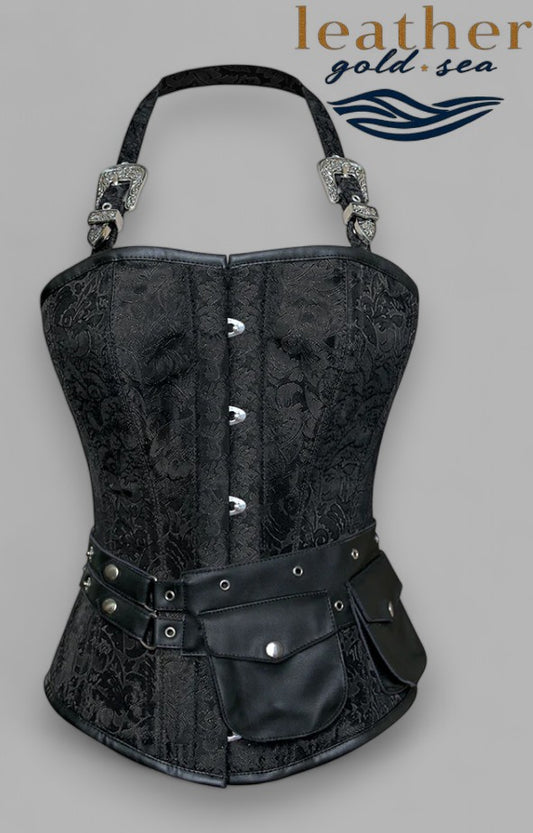 leather corset top