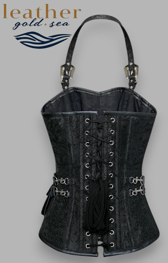leather overbust corset 