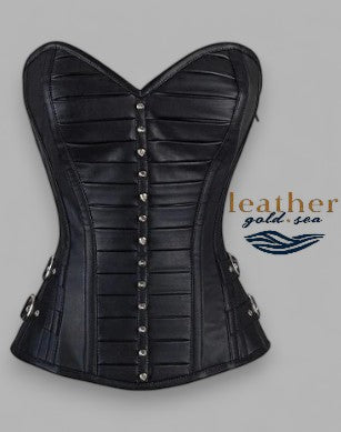 genuine leather corset