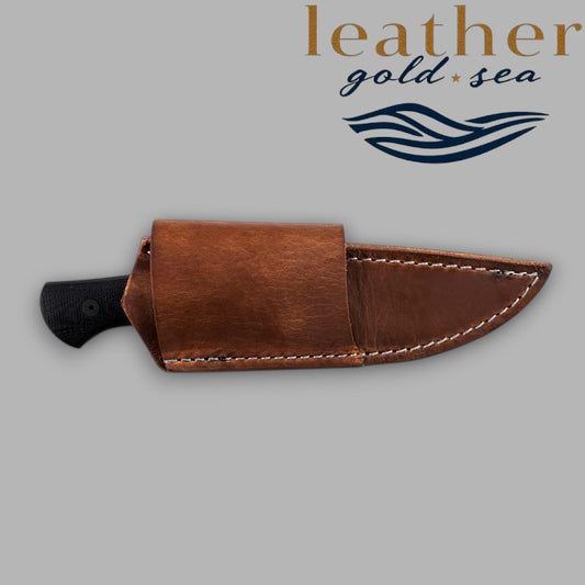 horizontal leather knife sheath