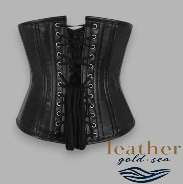 coset leather belt