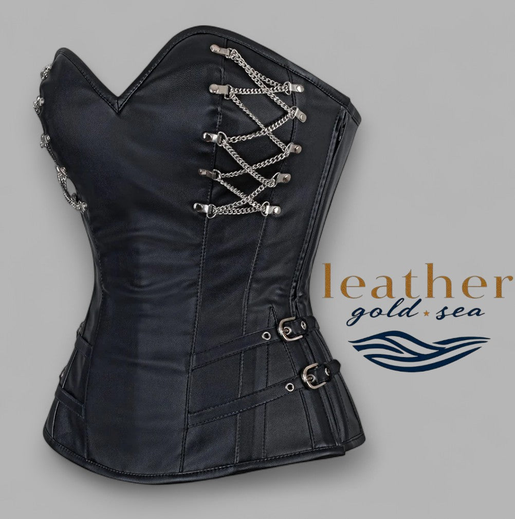 leather overbust corsets