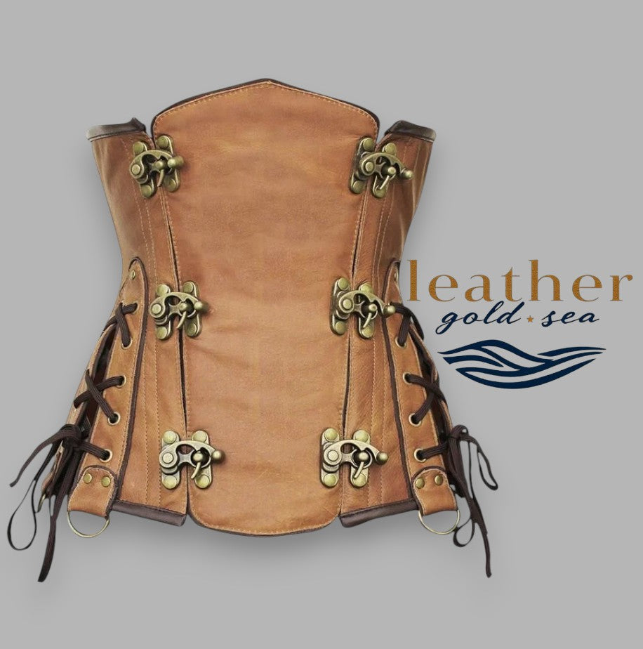 Brown Leather Corset