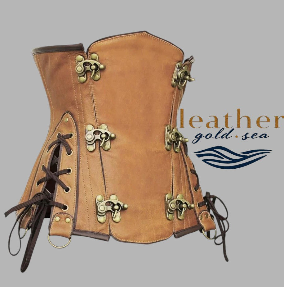 Brown corset leather 