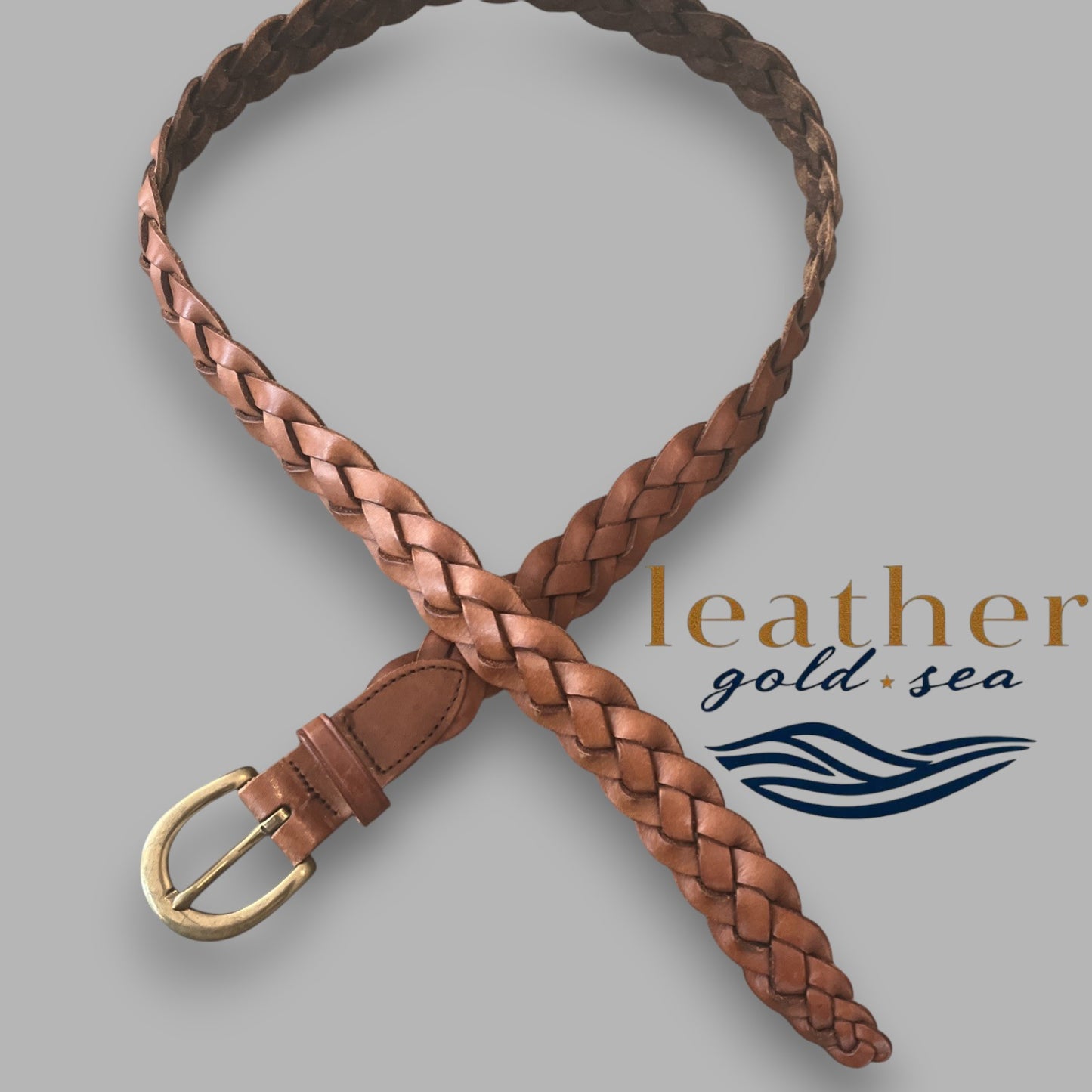  braided leather belt