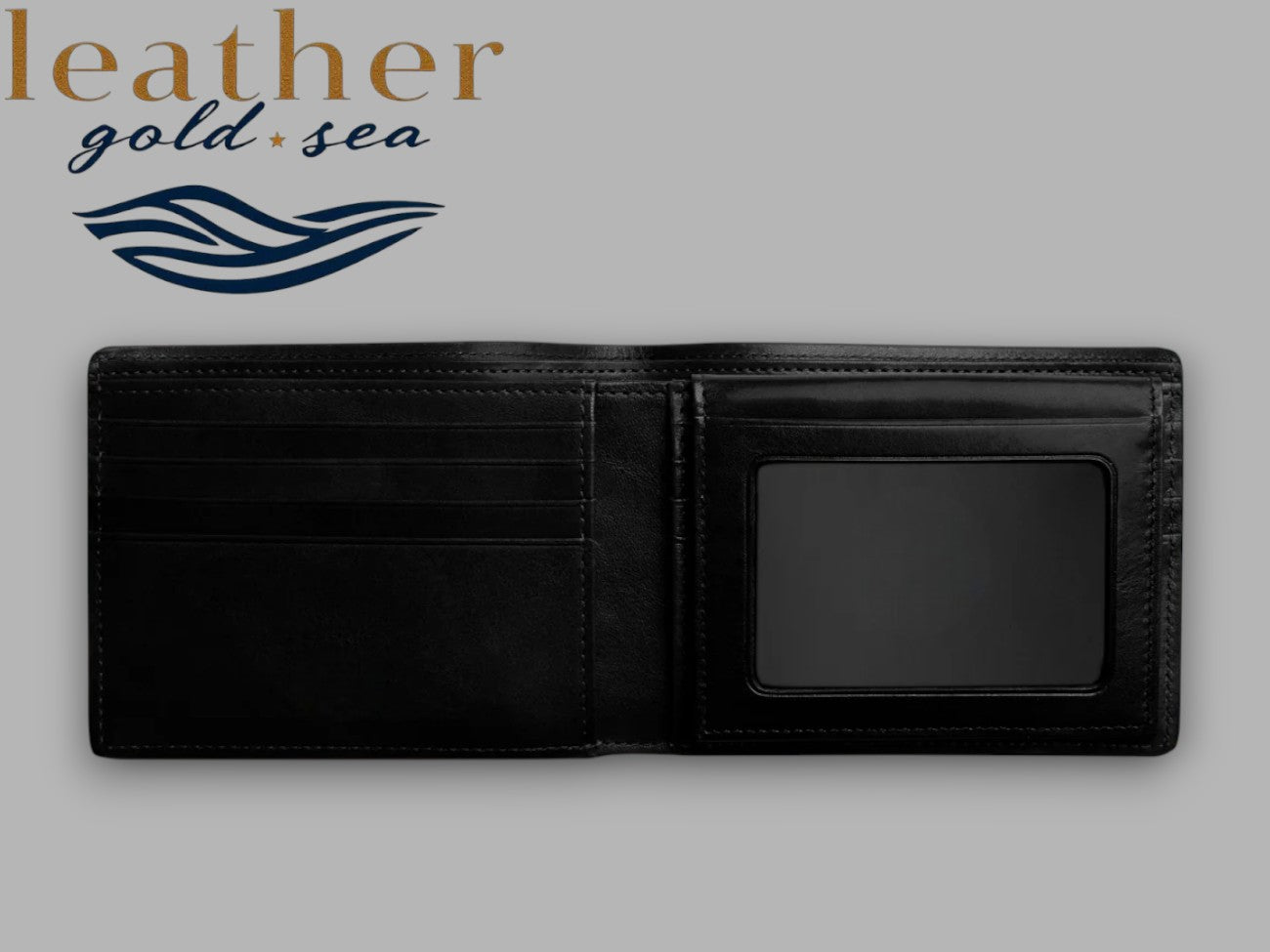 men trifold leather wallet