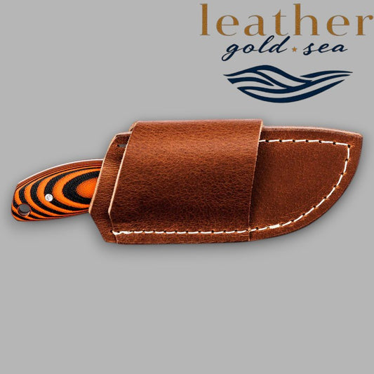 horizontal leather knife sheath