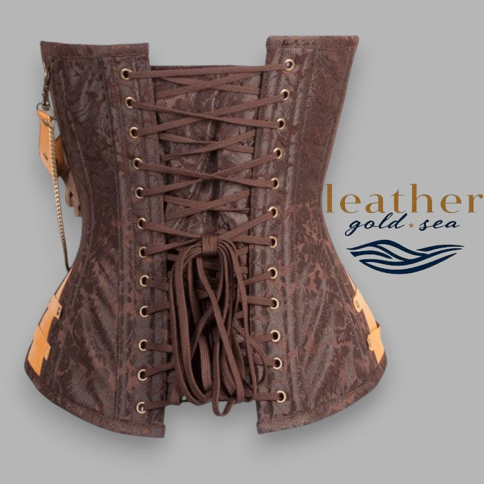 corset brown leather