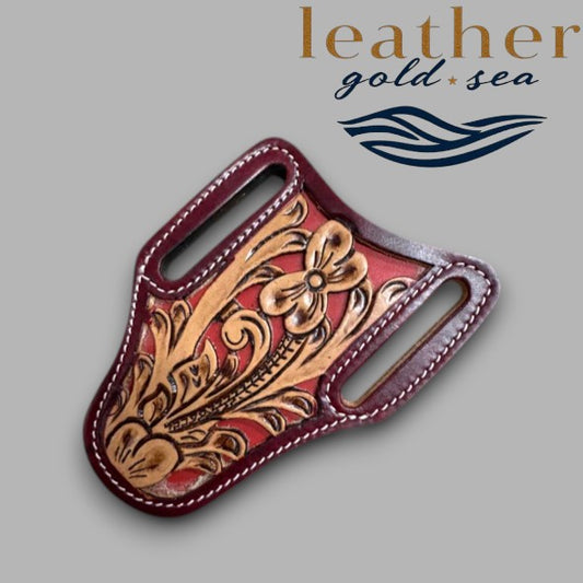 western leather knife sheath for belt