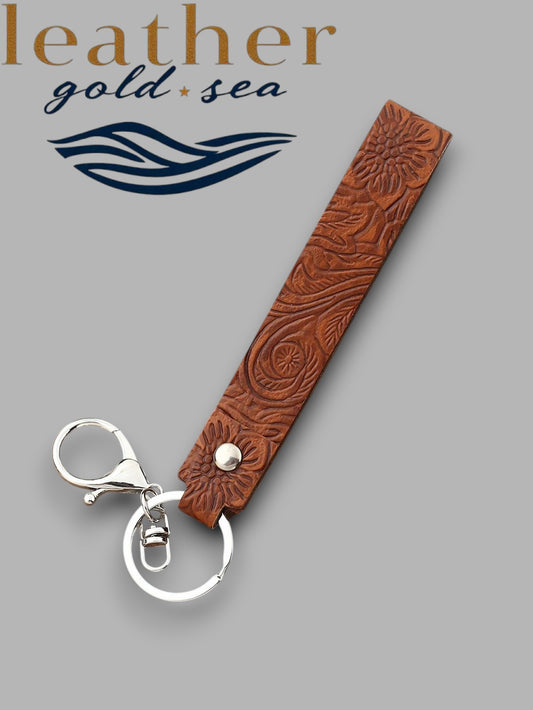western leather keychain