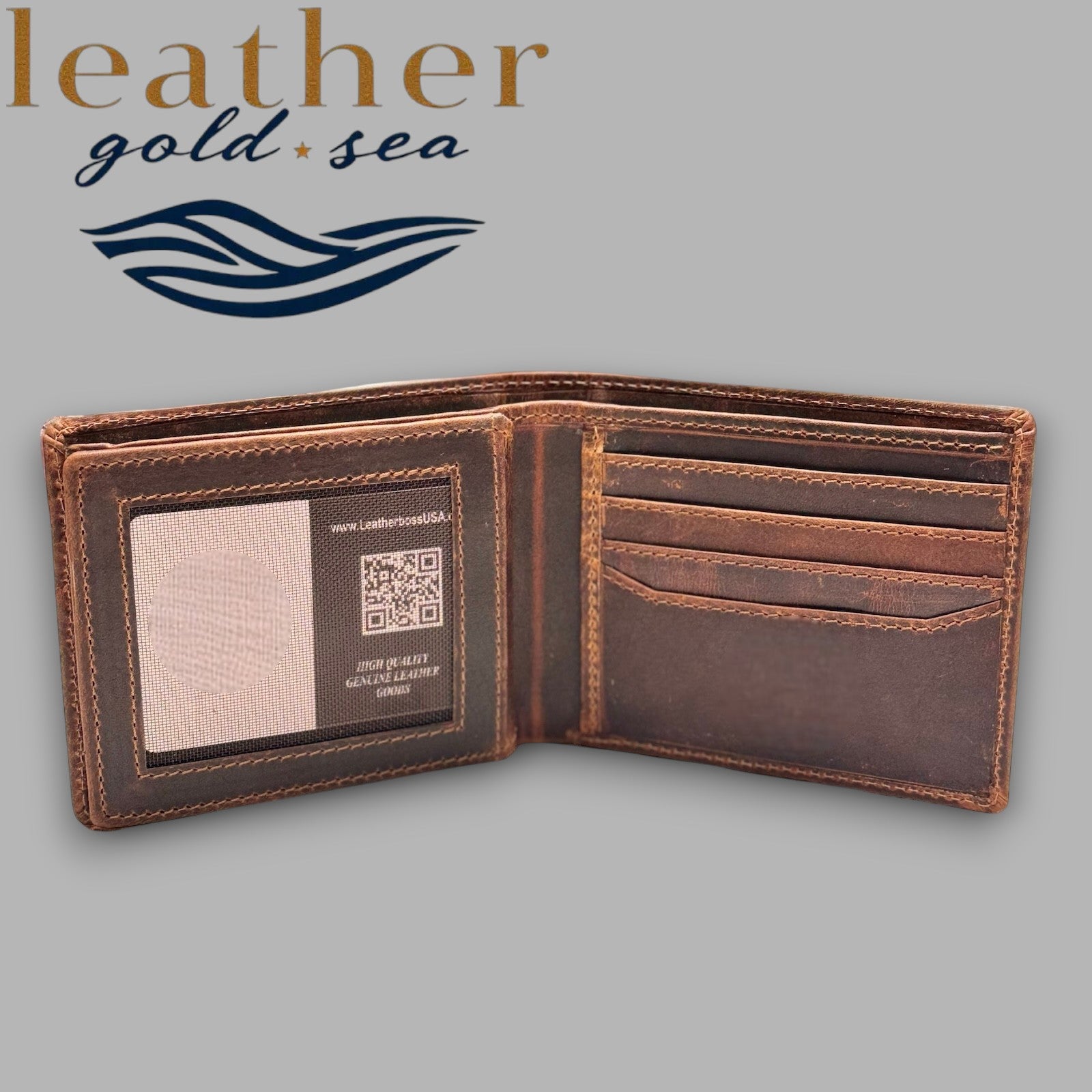 personalized leather wallet
