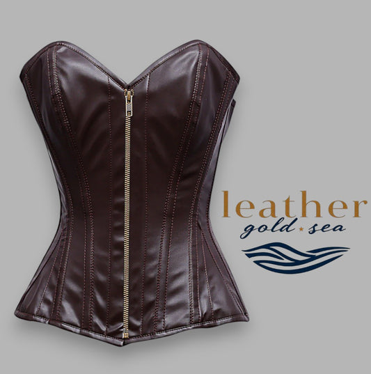 brown overbust corset