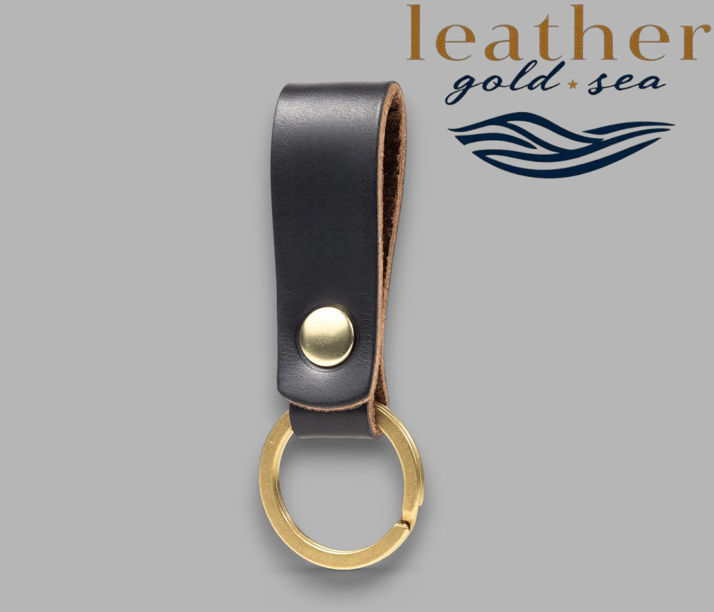 black leather keychan