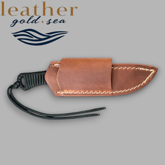 horizontal leather knife sheath