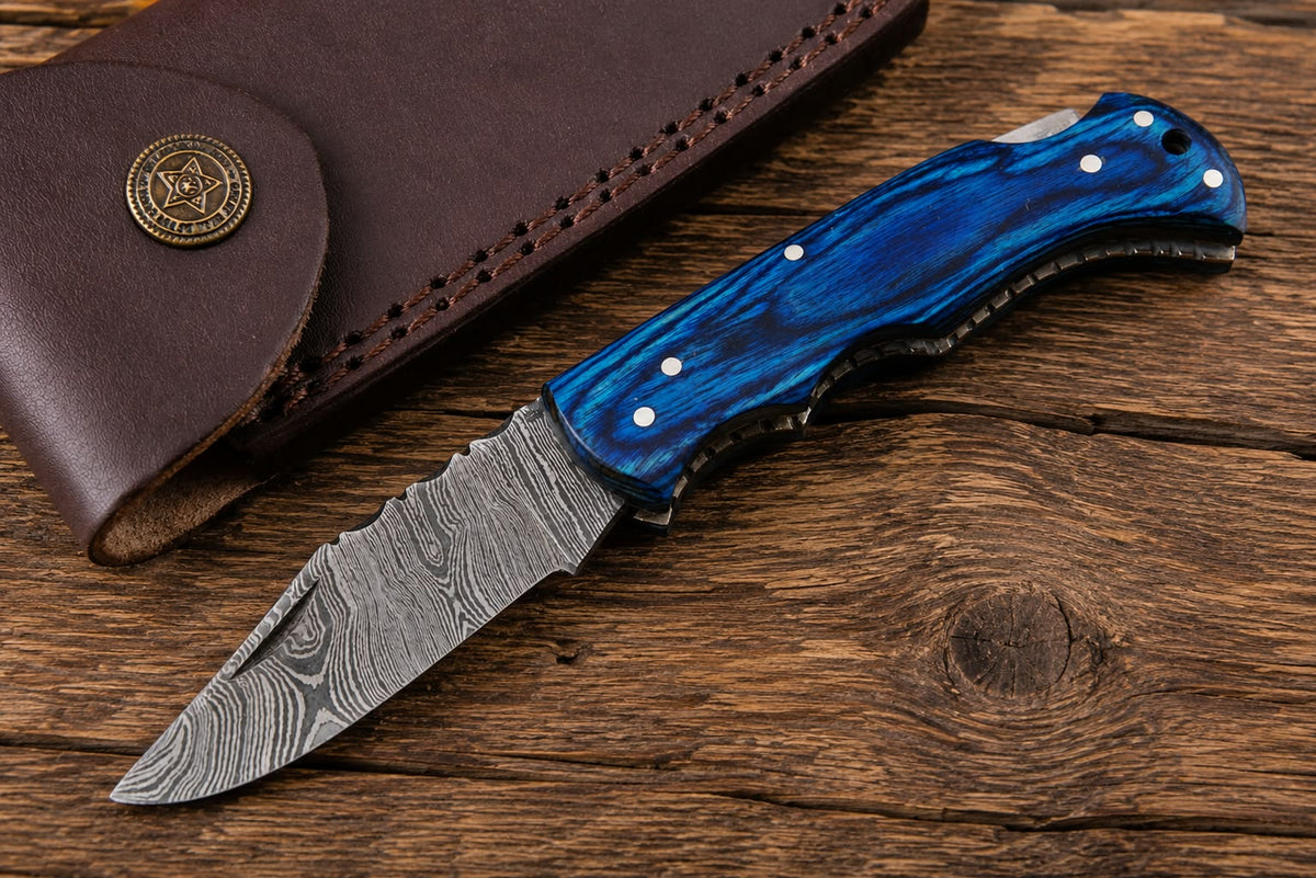 Damascus Steel Knife Pocket