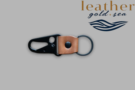 Handmade tactical HK clip leather keychain