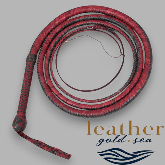 leather braided bullwhip