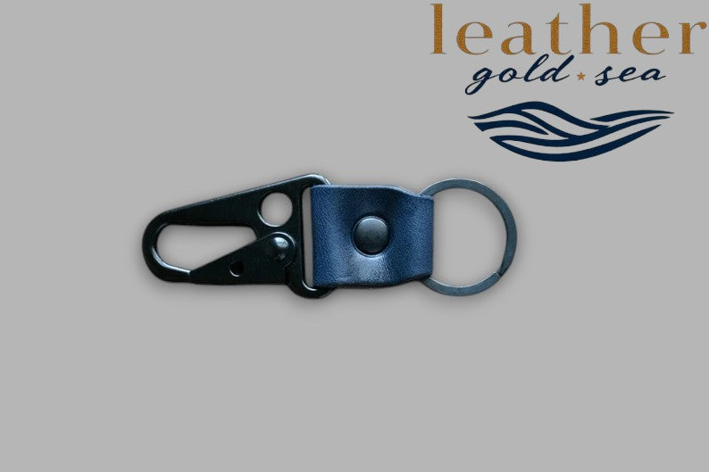 personalized leather keychain