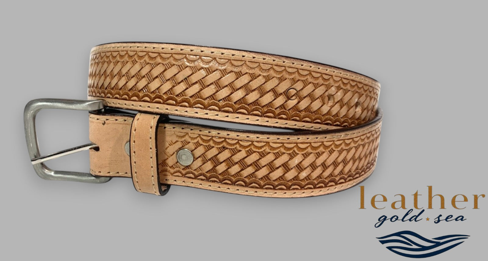 basketweave Leather Belt 