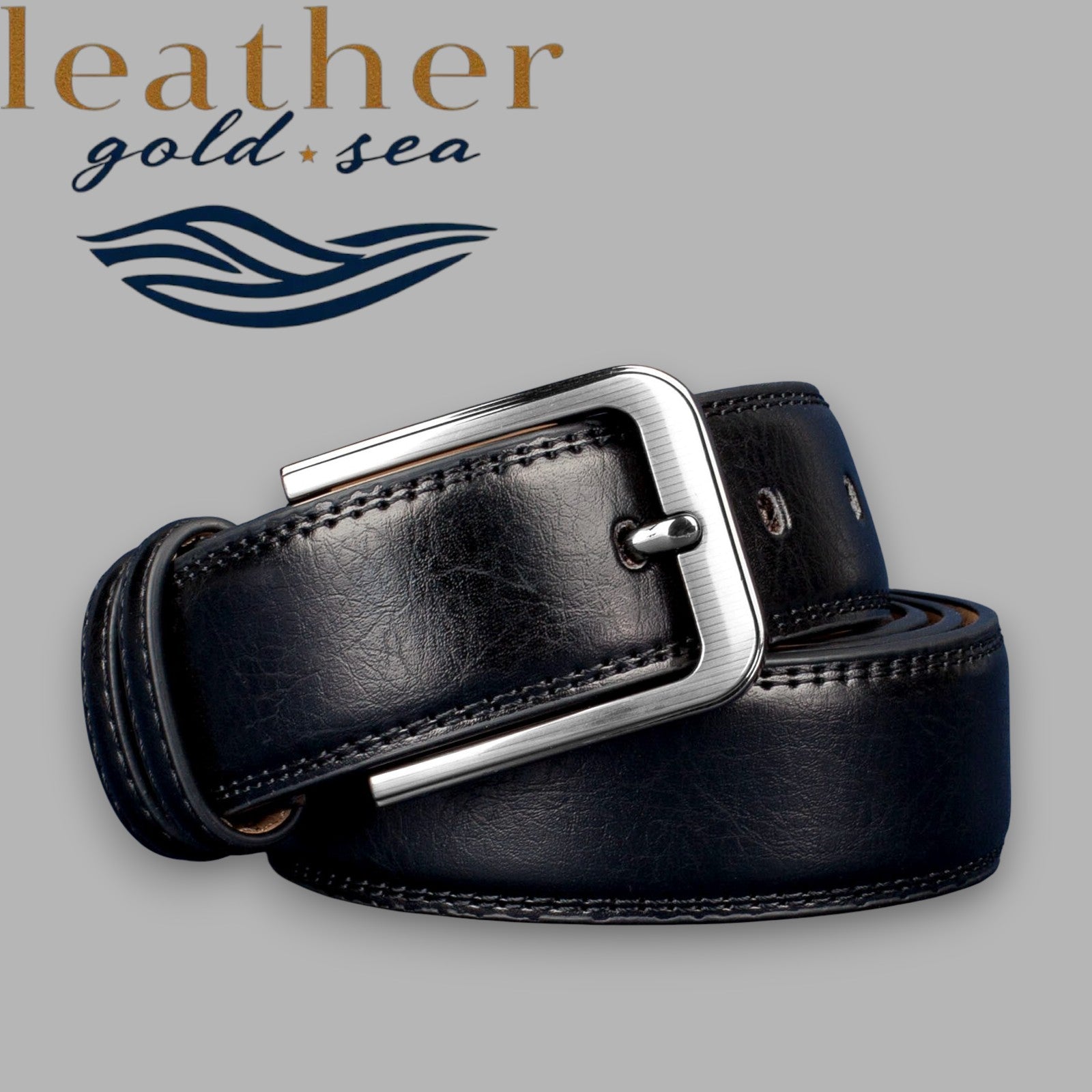 black and silver belt