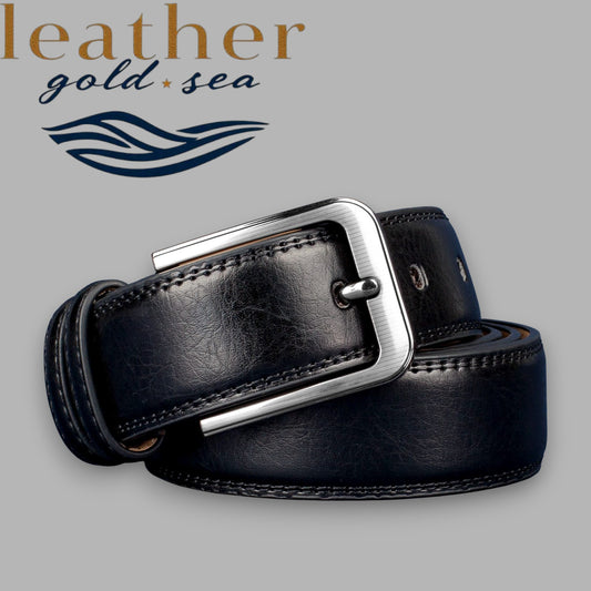 black and silver belt